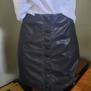 Free People faux leather (vegan) polyurethane mini